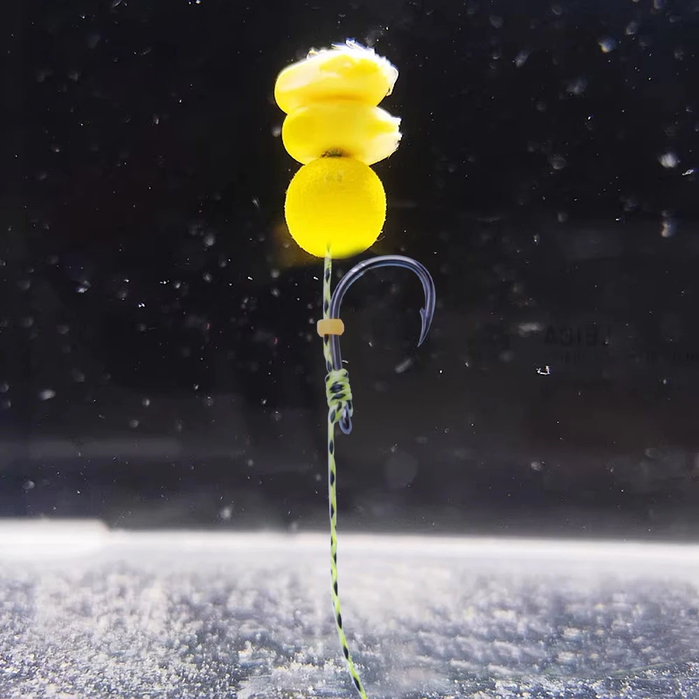 FTK 68cm/26.77in Carp Hooks Hair Rigs With Braid Line Leader Europe Feeder Group Carp Fishing Accessories - imagen 3