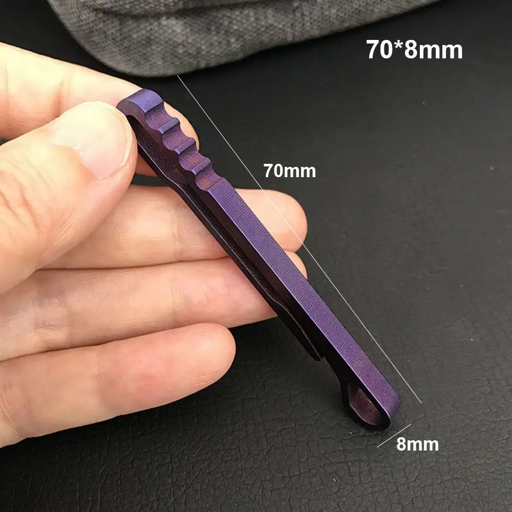 Llavero ligero de aleación de titanio, hebilla de correas colgante gris de extracción rápida, hebillas de extremo de cinta multifunción - imagen 5