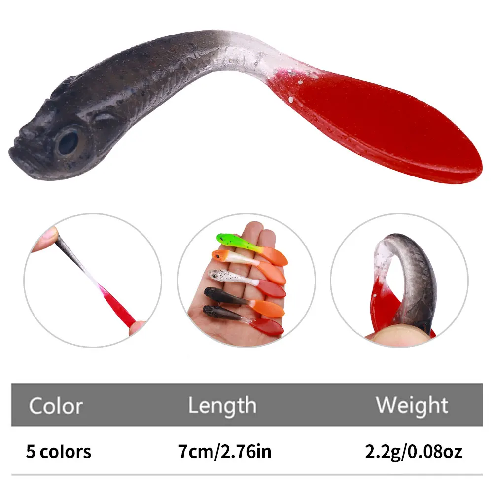Señuelo de vinilo Swimbait cola de paleta – Lubina, lucio y trucha - imagen 4