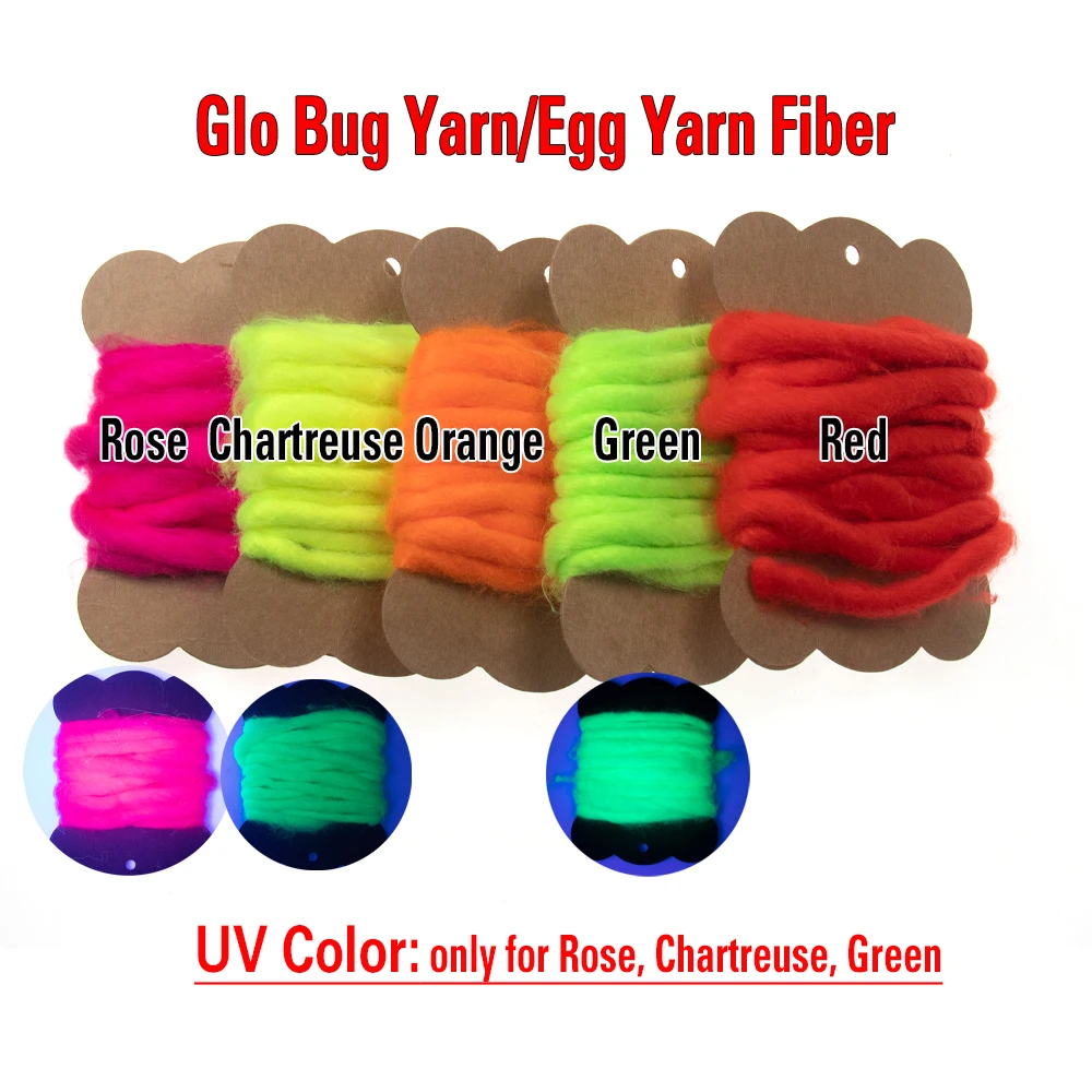 Wifreo-alambre para atar moscas, señuelo para pececillos, pelusa, fibras sintéticas, hilo de huevo, salmón, trucha, patrón de mosca, Material para atar moscas - imagen 4