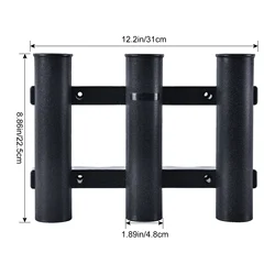 Goture Soporte Portacañas Tubo Negro – Plástico Marino Embarcación