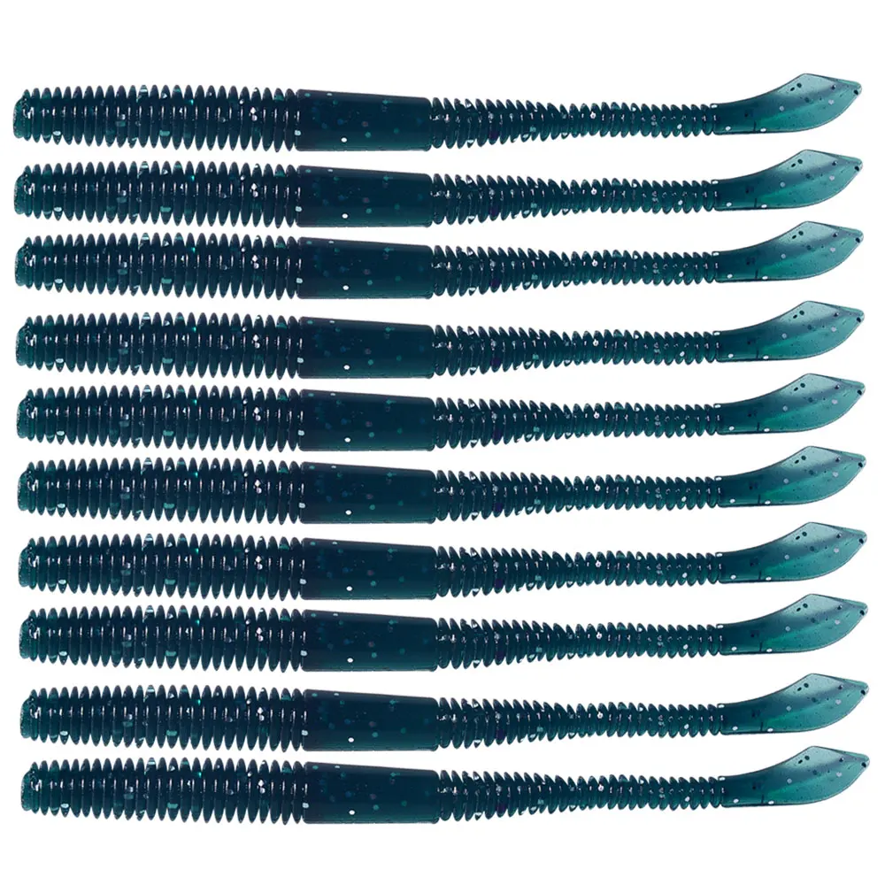 Señuelo suave de plástico para pesca en el mar, cebo de gusano de tierra, Wobblers, trucha, gusano, Spinnerbait, accesorios de productos de pesca, 10cm, 2,3g, 10 unidades - imagen 4