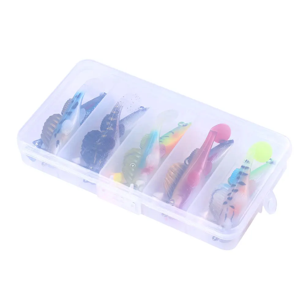 Kit de 10 Señuelos de Pesca de unids/lote, cebo blando de plástico, 7cm, 14g, 8cm, 10g, Wobblers, Crankbait, aparejos de lubina, juegos de Wobber - imagen 5