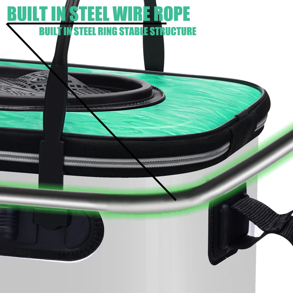 Cubo de pesca transparente EVA plegable, caja de peces vivos de EVA, accesorios portátiles para acampar al aire libre - imagen 3