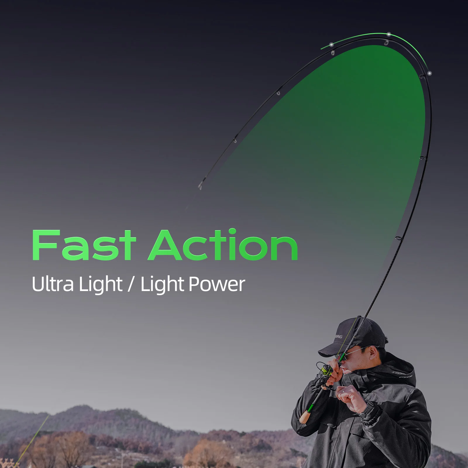 HANDING Caña de pescar Ajing 2,13 m caña de pescar de trucha 1,98 UL-L caña de pescar de 30 toneladas de fibra de carbono cañas de pescar de acción rápida pesca en roca - imagen 5