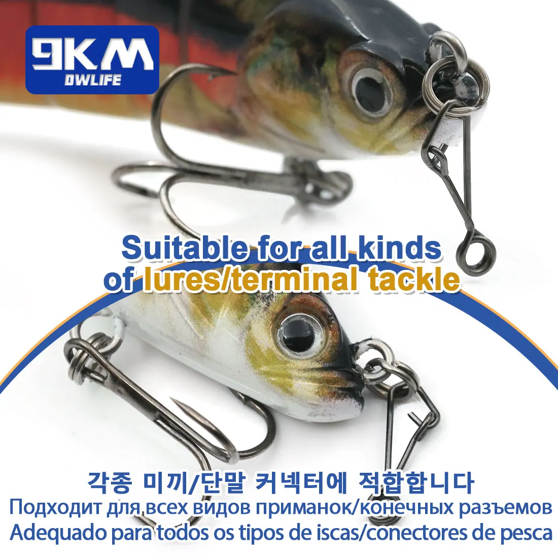 Adecuado para todo tipo de señuelos/tackle terminal