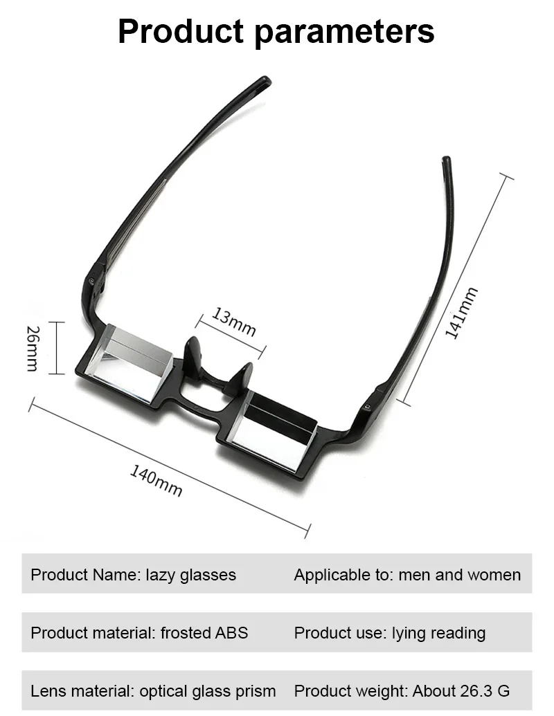 Gafas Prism Lazy Refractive visión en 90°