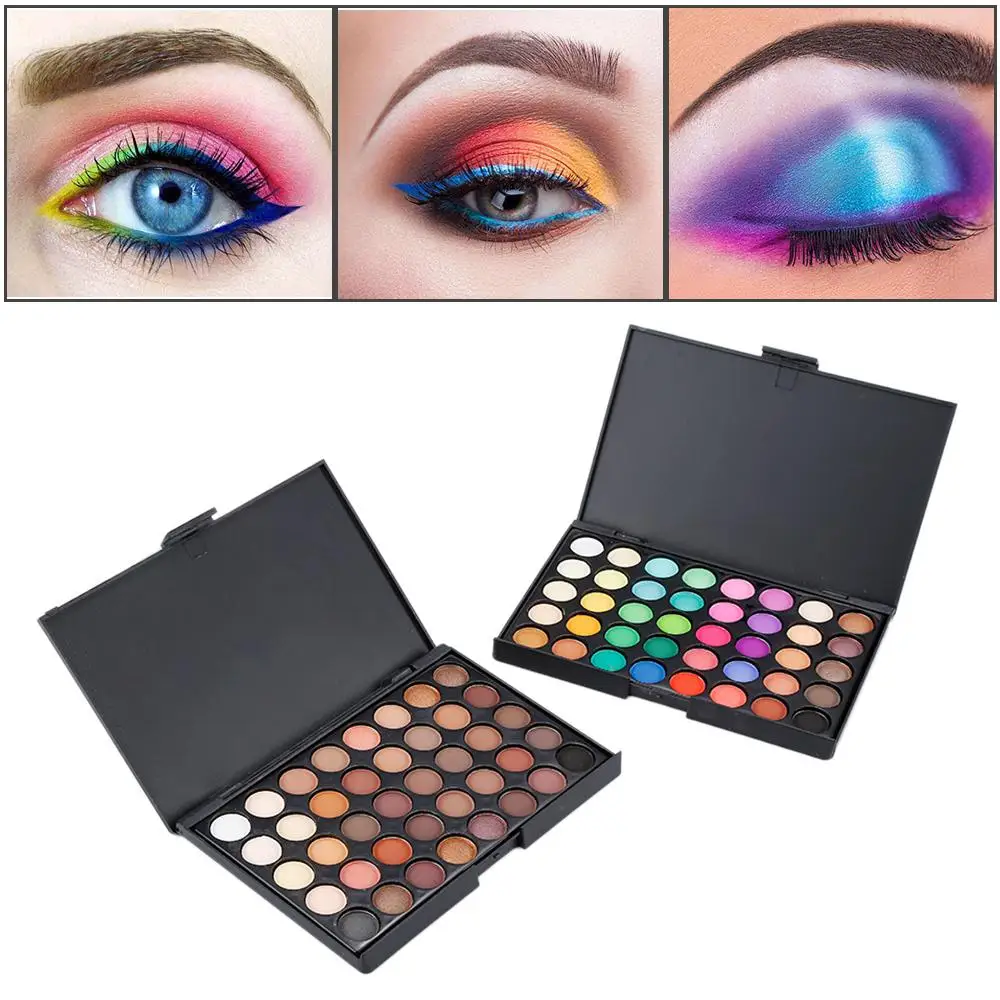 Paleta de sombras de ojos mate de colores, paleta de maquillaje de tierra, maquillaje brillante, maquillaje duradero resistente al agua, añadir pincel de sombra de ojos - imagen 2