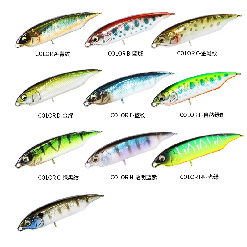 59mm/5,5g 80mm/11g señuelo de pesca Micro lápiz Wobbler hundimiento Trolling Jerkbait Swimbait cebo duro Artificial cebo para lubina - imagen 3