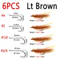 6pcs Lt Brown
