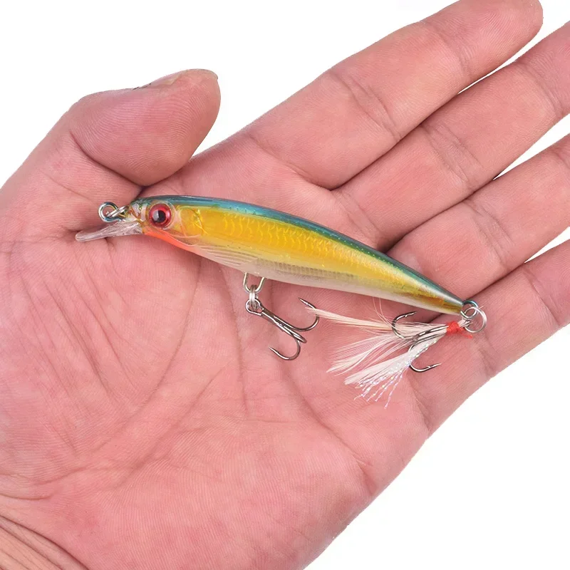 Señuelo Minnow Wobbler para lucio con anzuelos de plástico - imagen 2