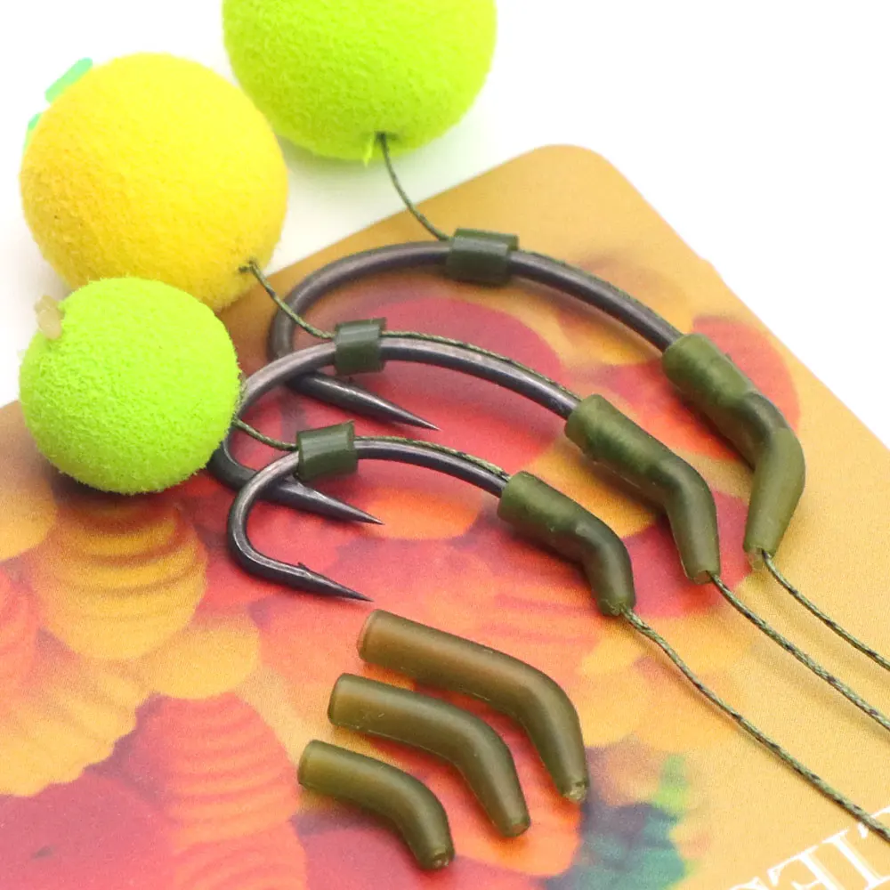 Accesorios de pesca de carpa, 20 piezas, aparejo de pelo Spinner Ronnie, anzuelo, patillas, método de carpa, gancho alimentador, línea, mangas angulares, aparejos de pesca - imagen 5