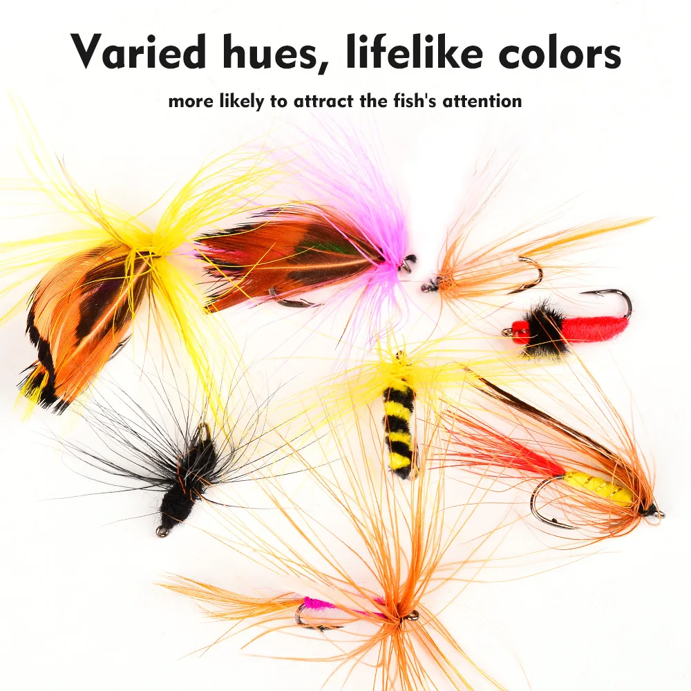 Kit de moscas para pesca con mosca, cebo Artificial, ninfa, Scud, mosca, gusano, trucha, moscas de pesca, insecto, señuelo de pesca, paquete de 32 Uds. - imagen 3