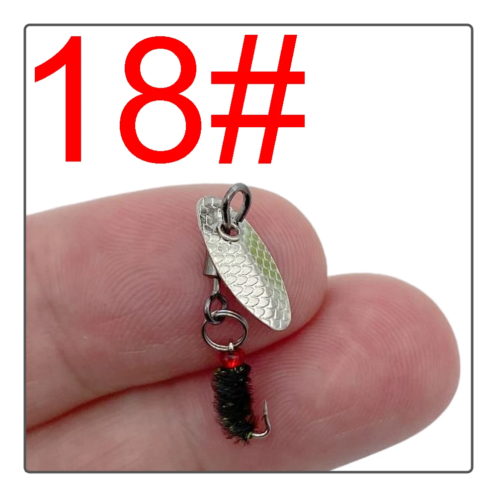 Nuevo cebo de pesca con mosca, cuchara de pesca, señuelo de trucha, gancho único, cuchara giratoria, 12 #14 #16 #18 # - imagen 5