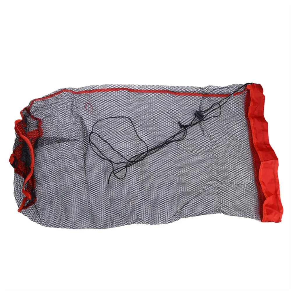 Bolsa de malla de pesca con cordón, cesta de pesca, protección para peces vivos, paquete de bolsillo, jaula de red de pesca gruesa para la boca - imagen 2