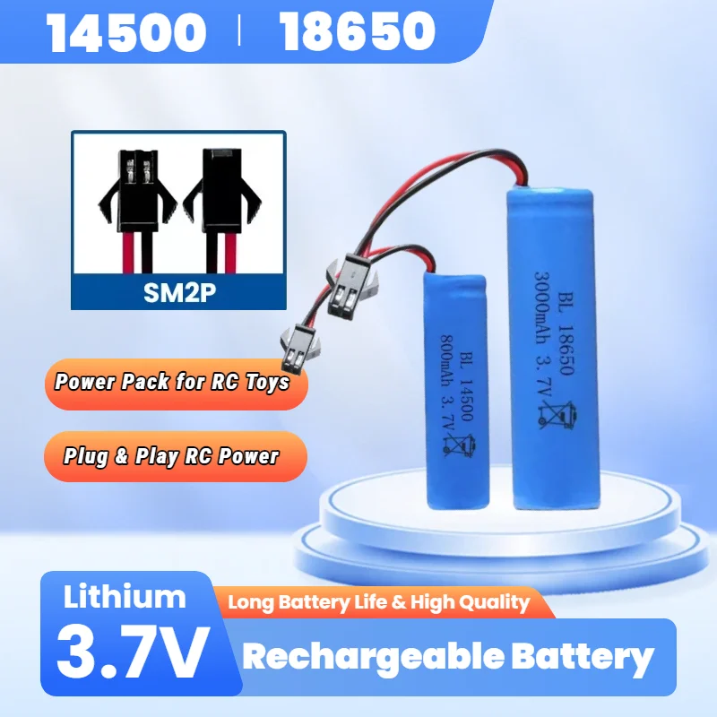 Batería Litio 3.7V 18650 con Conector para Barco RC - imagen 3