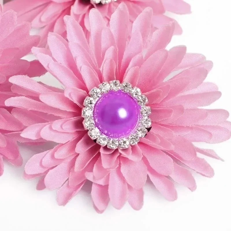 2 unid/set de cierre a presión de perlas de diamantes de imitación redondos a la moda, botón de latón y Metal para ropa, accesorios artesanales, botones de hebillas decorativas