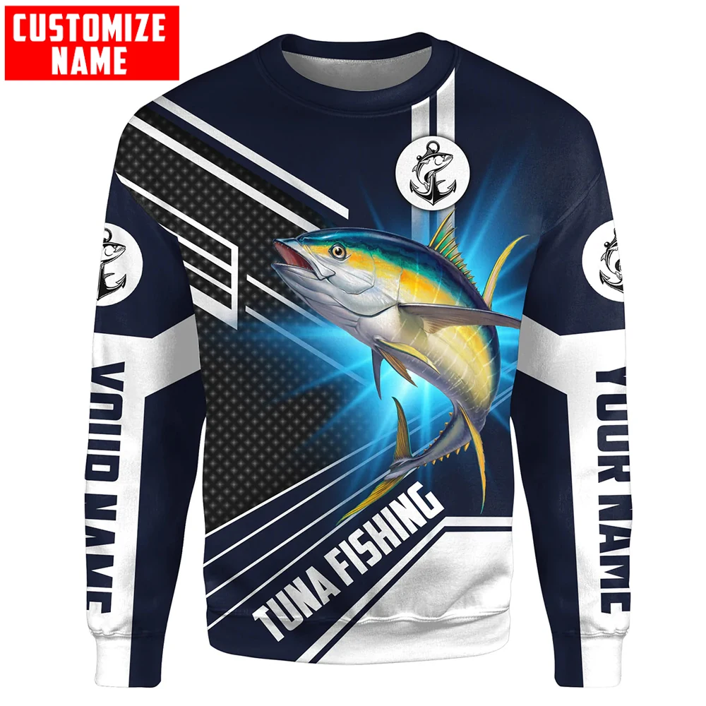 Sudadera con capucha Yellowfin pesca al atún – Estampado 3D unisex - imagen 5