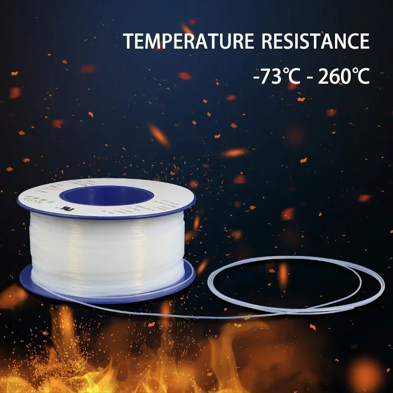 Tubo de PTFE translúcido de 1 ~ 100m, 30L - 0L, 2,5KV, 150V, Protector de calor, tubo resistente a la corrosión y la temperatura, capilar aislado F46 - imagen 2