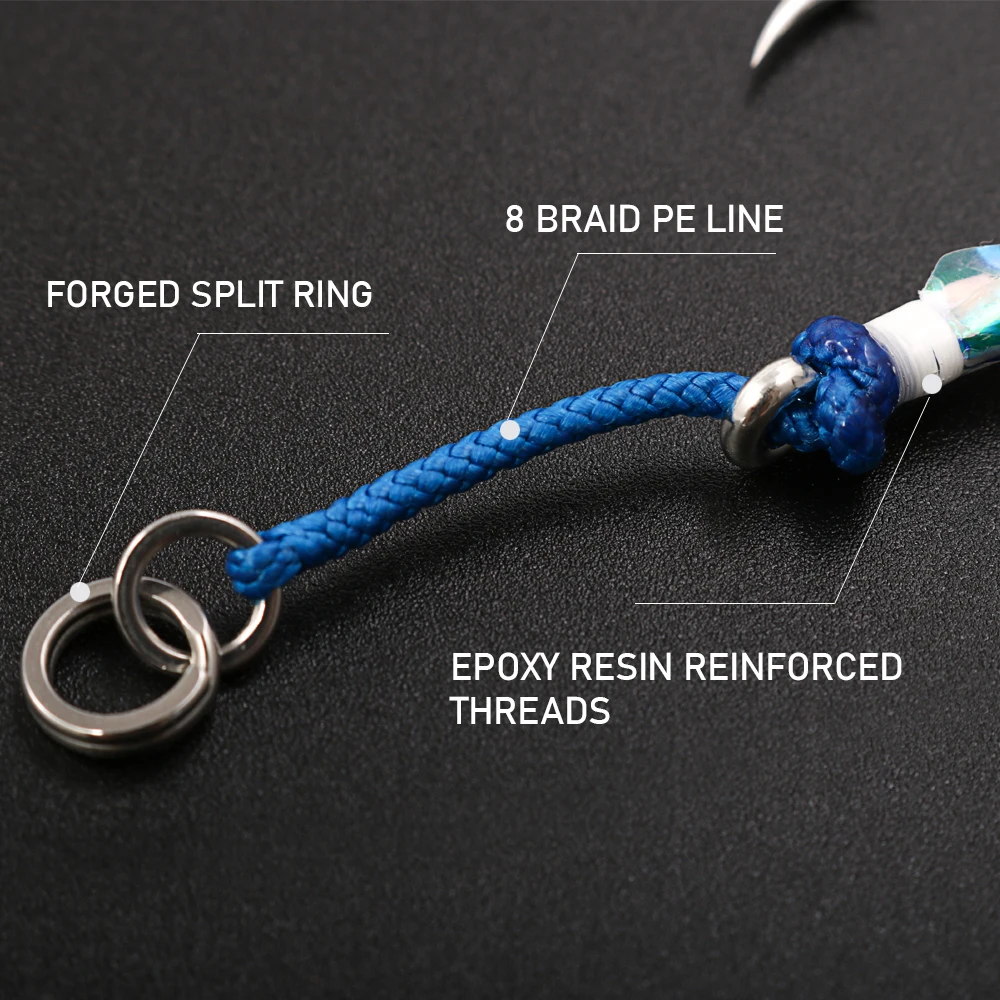 Jiggingpro Anzuelos de alta resistencia para jigging en agua salada - imagen 5