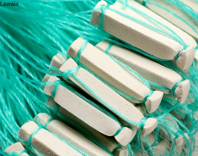 Lawaia-red de pesca de 50m x 1m de largo, red pegajosa de 0,5 dedos, Red de seda de una sola capa, Red de hundimiento, red flotante colgante, red de pesca 2023 - imagen 4