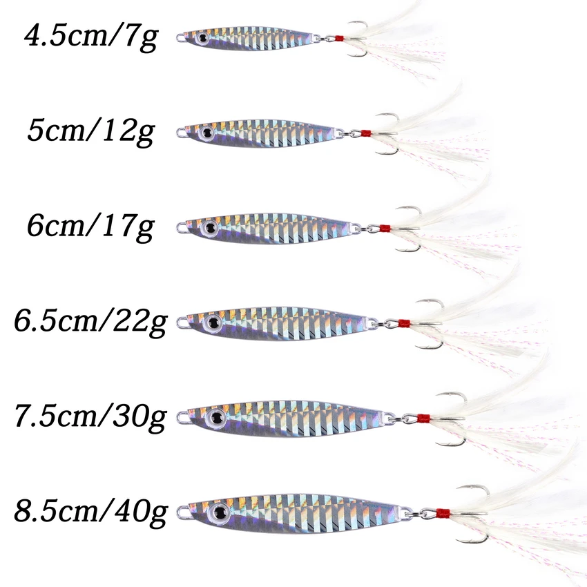 Señuelos de Metal de 7g, 12g, 17g, 22g, 30g, 40g, cuchara de pesca, cebo de hundimiento, Vibe Blade para pesca de lucio en el mar, 12 Uds. - imagen 3