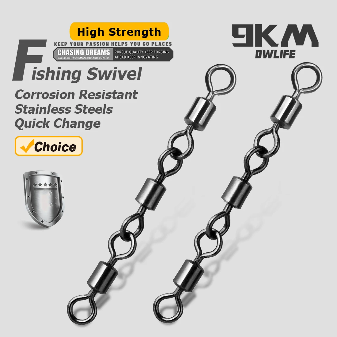 Drei Joint Rolling Wirbel Angeln Zubehör 15 ~ 60Pcs Angeln Barrel Wirbel Tackle Bass Salzwasser Angelschnur Stecker Clip