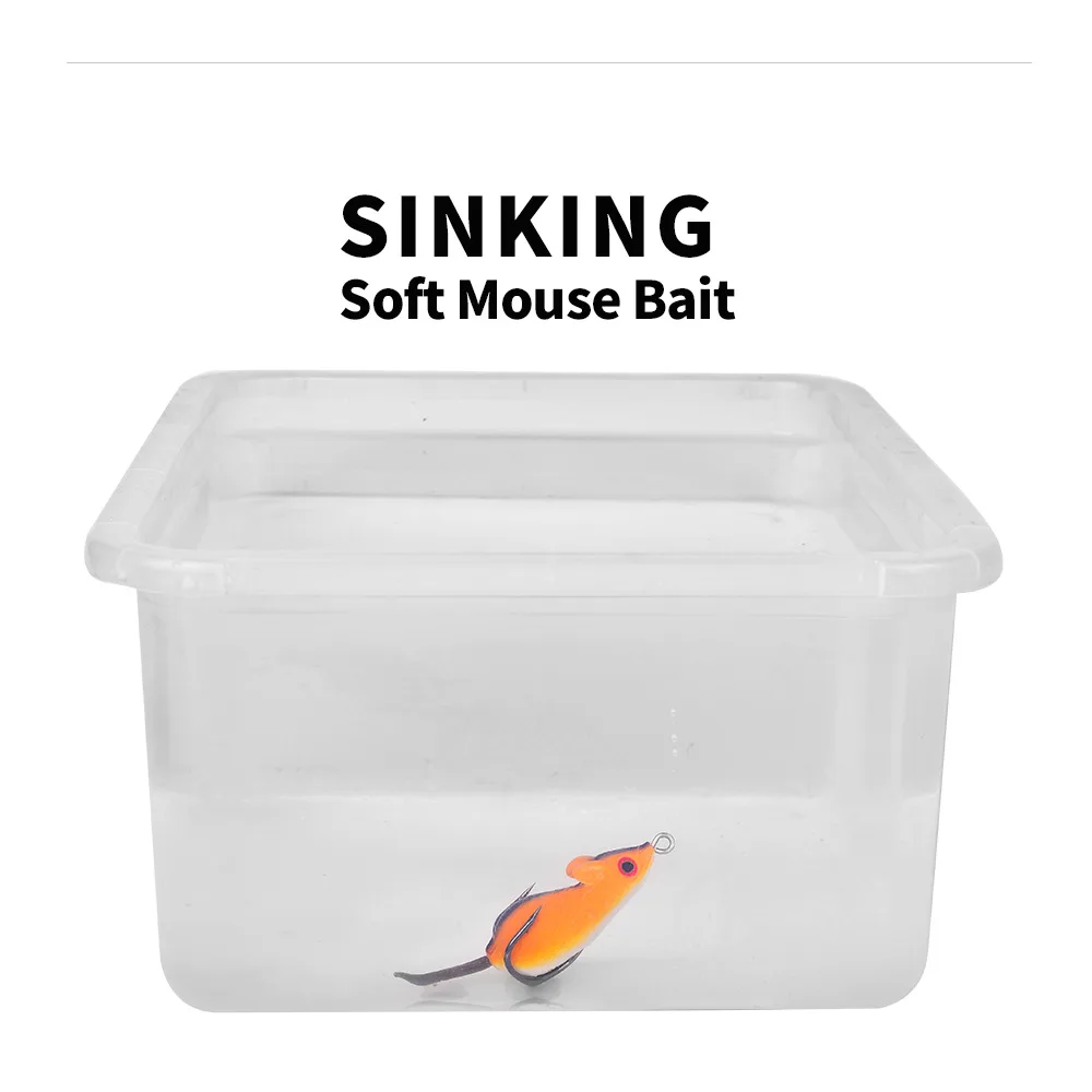 PRO BEROS-señuelo de pesca con ojos 3D, cebo de ratón suave, campanas que se hunden, 5cm, 9g, conjunto Artificial de silicona, aparejos de pesca - imagen 5