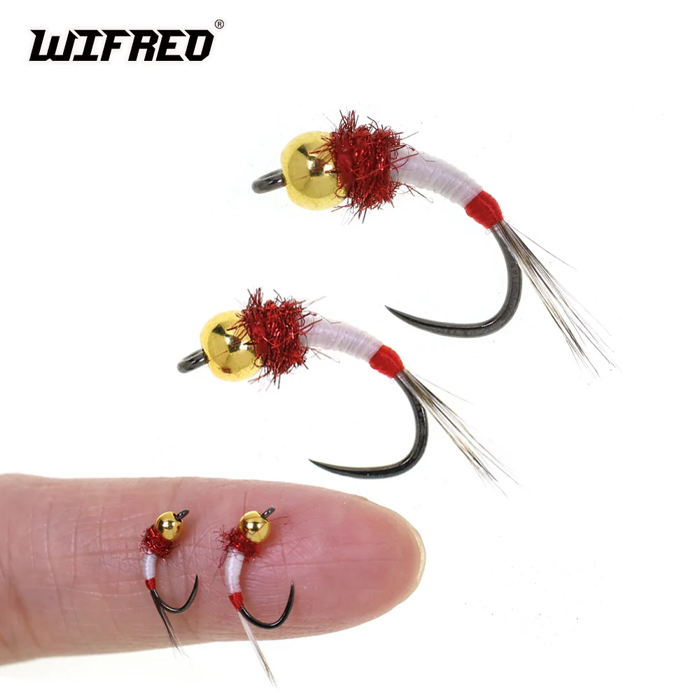Ninfas Midge Wifreo para trucha – Cabeza de latón sin púas