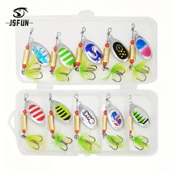 Nuevo 10 unids/caja cuchara de Metal Spinner juego de Señuelos de Pesca Spoonbait Crankbaits Wobblers de pesca para Lucio Kit de ganchillo cebo Artificial