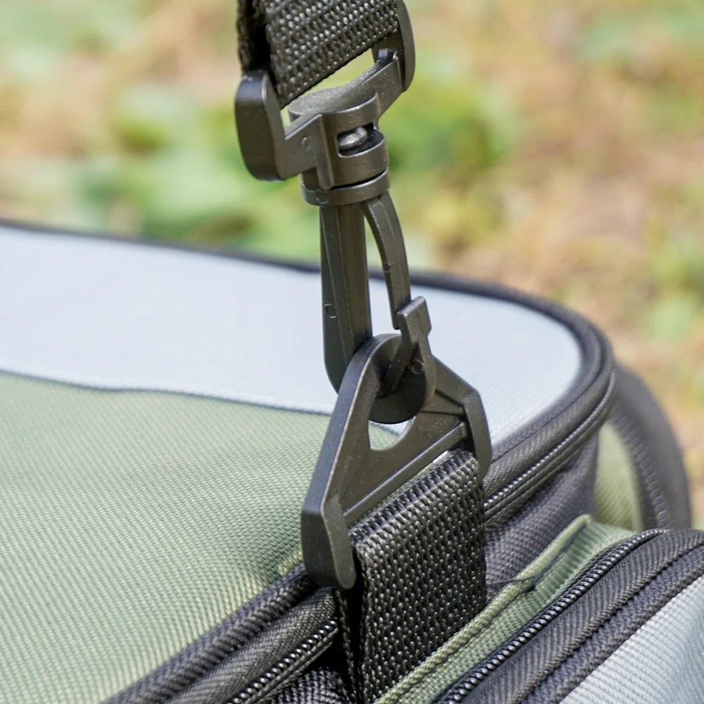 Hirisi-Bolsa de pesca impermeable de nailon, bolsa de aparejos de pesca multiusos de gran capacidad, bolsos de hombro para exteriores de dos capas - imagen 5