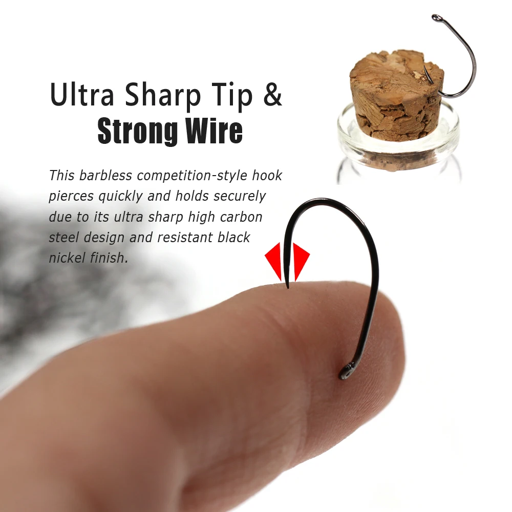 Bimoo-anzuelo curvo de acero de alto carbono, 30 piezas, para Ninfa, mosca seca, señuelos pequeños, trucha, Mosca, Material de anzuelo de pesca - imagen 4