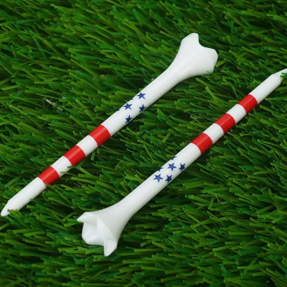 Tees de golf de plástico de 4 puntas Tees de golf de 3-1/4 "para minimizar la fricción Camiseta con diseño de rayas Camiseta de profundidad ajustable para un mejor golpe - imagen 5