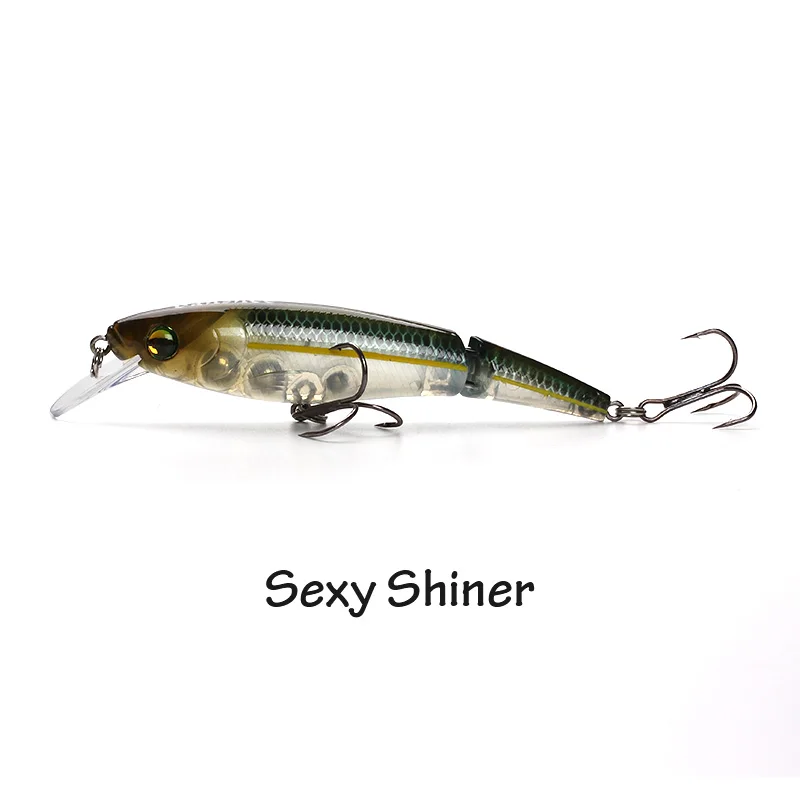 Señuelo de pesca flotante de 95mm y 14g, sonajero, jerk, swimbait realista, 2 secciones, mulit articulado, Jerkbait, Lucio, Wobbler para perca y lubina - imagen 4