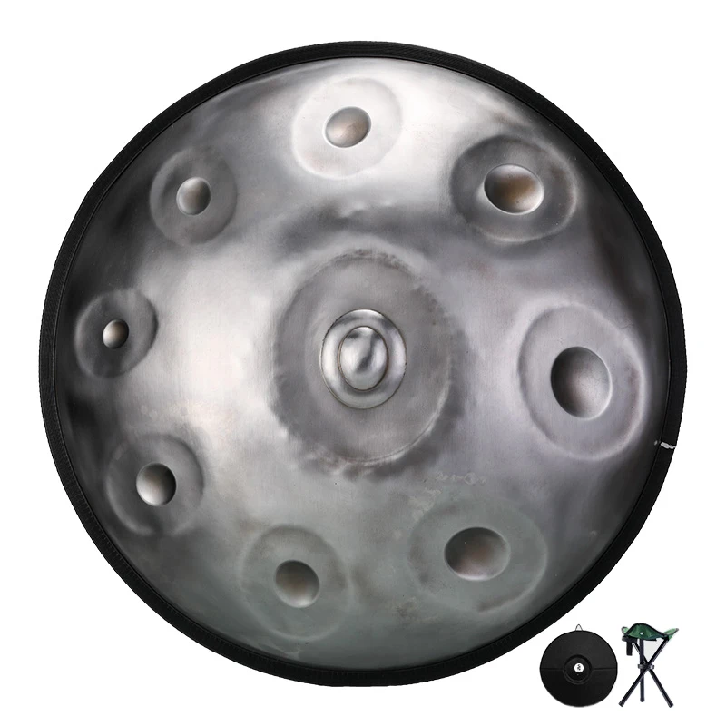 Hluru Handpan 440HZ Pantam Drum 10 notas D menor 22 pulgadas glucófono nitruración mano Pan tambor yoga meditación tambor Musical - imagen 5