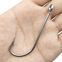 Anzuelos de pesca acero inoxidable vástago largo para agua salada