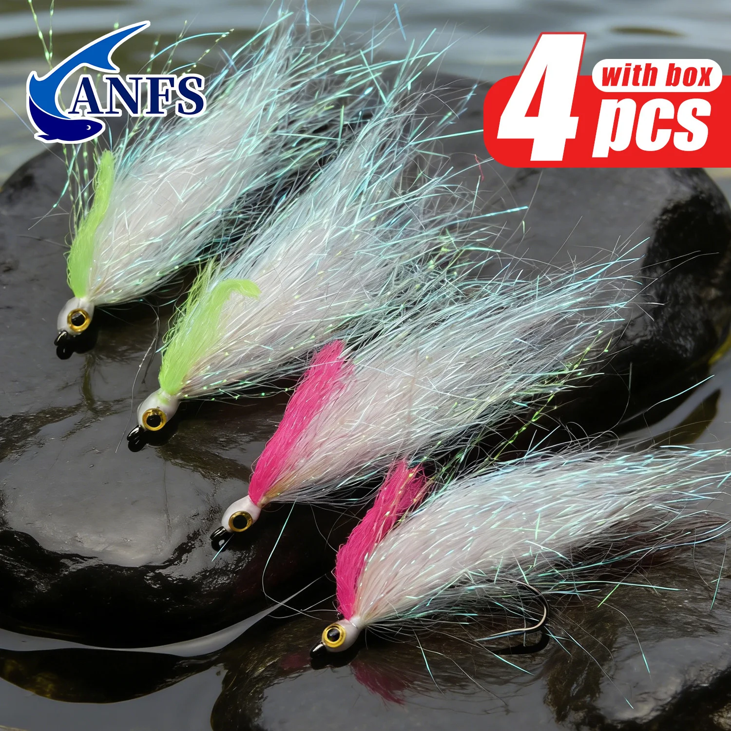 ANFS Moscas artificiales con caja – Set regalo para pesca - imagen 5
