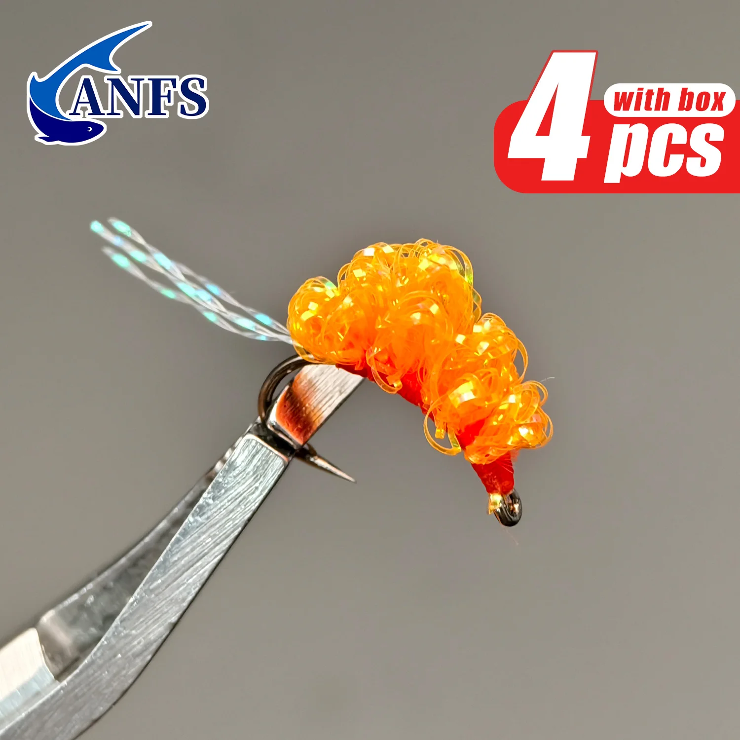 ANFS Crystal Meth lazos de mano mosca huevo salmón trucha arcoíris - imagen 4