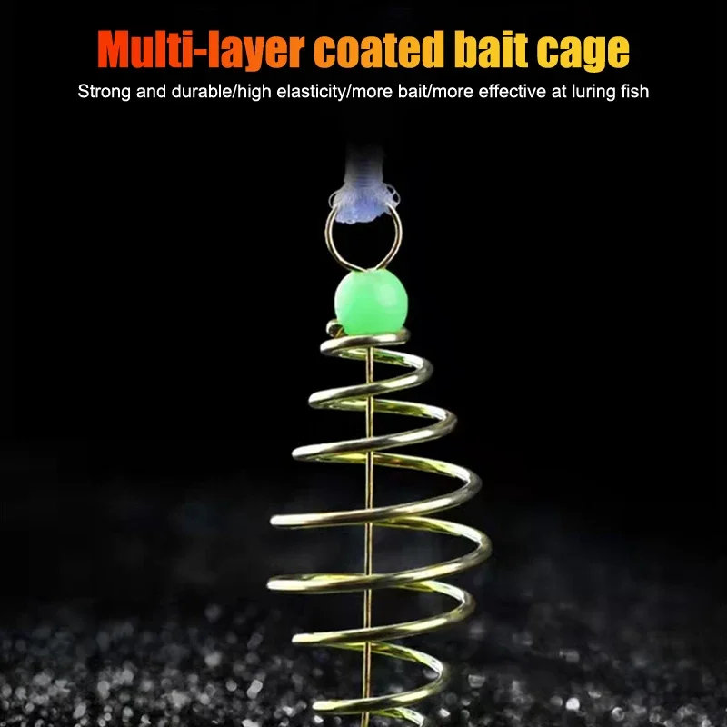 Red de pesca de varios tamaños, malla luminosa de trampa, diseño de aparejos, resorte de cobre, redes fundidas para trampas de pesca, 1 piezas - imagen 3