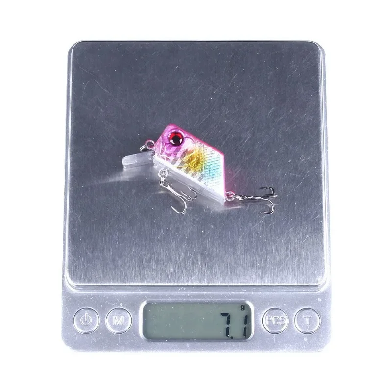 Lillua-Cebo cuadrado de plástico duro, punta de gancho Multicolor seleccionable, Mini Rock Fat, 4,5 cm, 7g - imagen 4