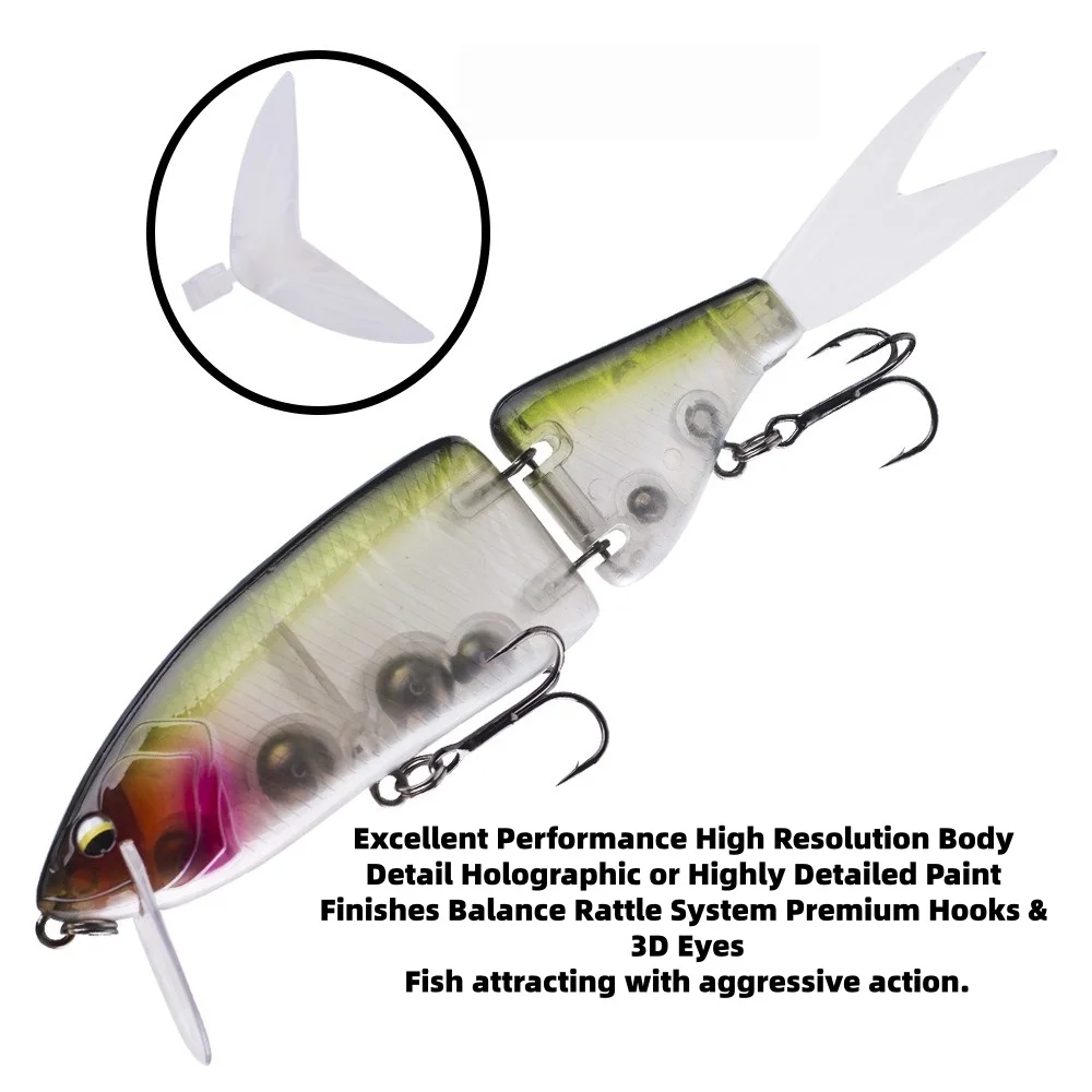 MUKUN Swimbait-señuelo de pesca grande, cebo duro Artificial, 50G, señuelo de pesca articulado para depredador Wobbler Minnow Pike - imagen 2