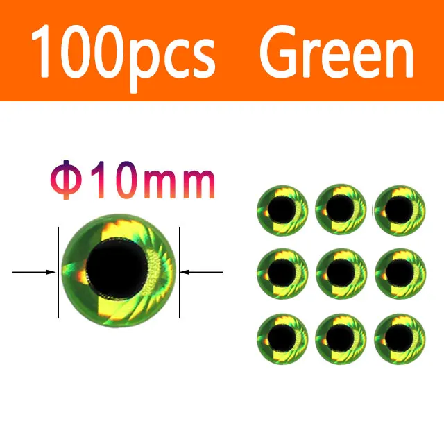 Green 100pcs 10mm