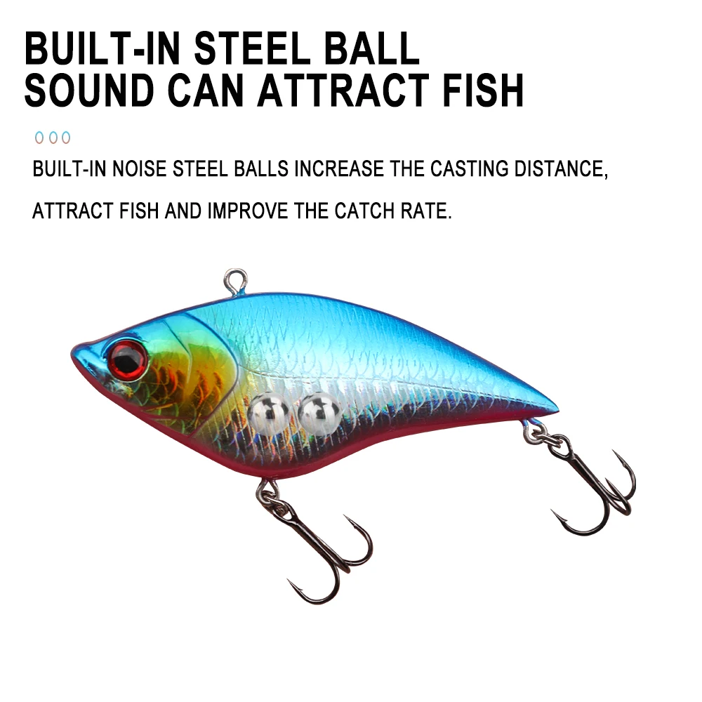 Señuelos de Pesca vibratorios VIB, cebo duro Artificial para lubina, Lucio, perca, Jerkbait, 13g, 75mm - imagen 2