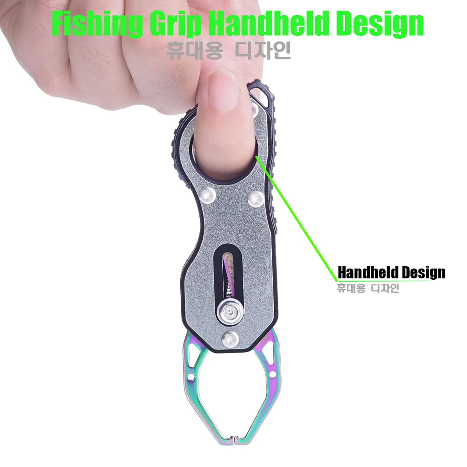 Agarre de pesca ultraligero, Clip de labio portátil, pinza plegable, controlador de gancho, herramienta de agarre ajustable con cuerda de retención - imagen 3