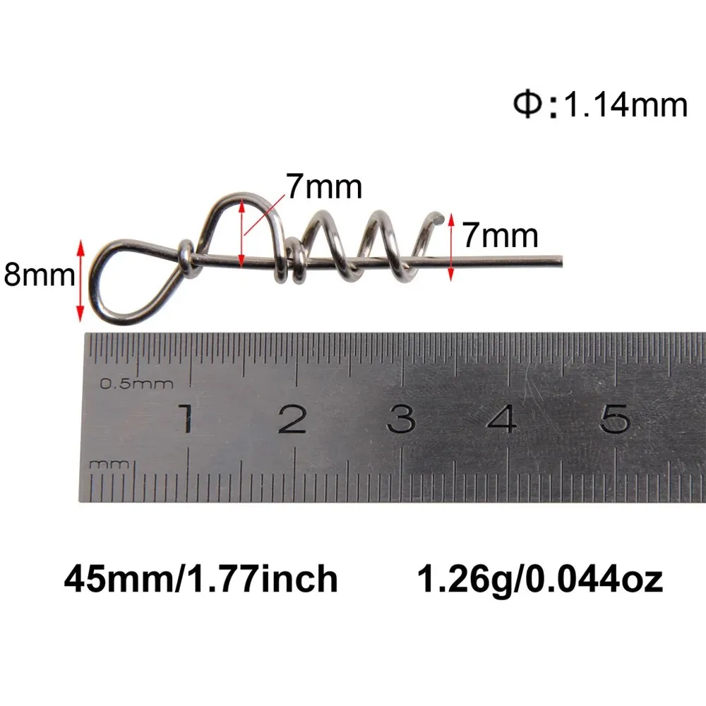 Anzuelo Twist Lock con pin centrado y resorte para vinilos blandos - imagen 3