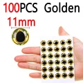 100pcs Golden 11mm