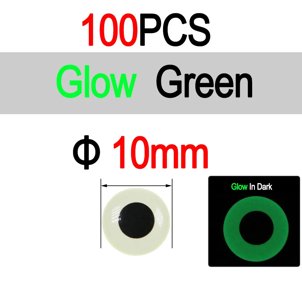 10mm 100pcs Green