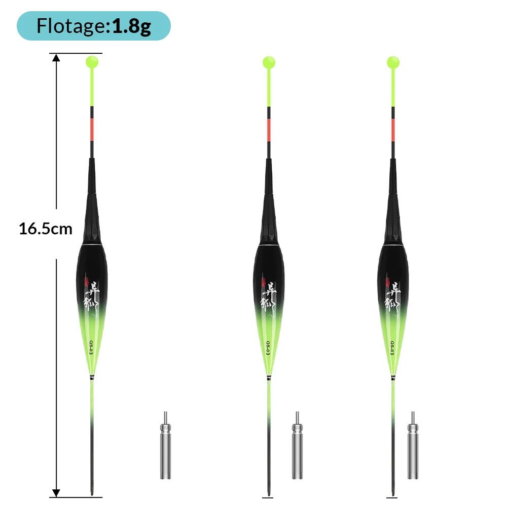 3pcs 1.8g floatage