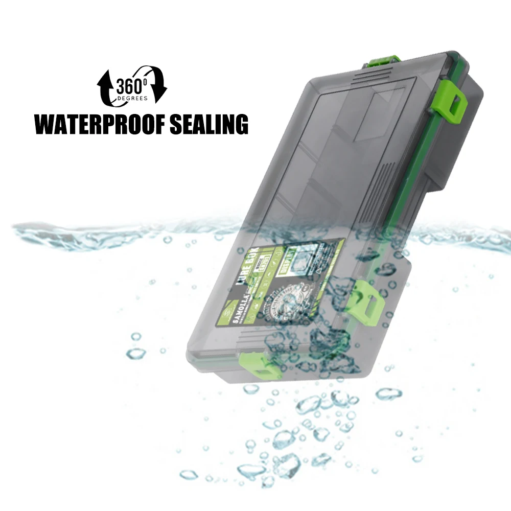 SAMOLLA aparejos de pesca caja impermeable almacenamiento de señuelos cajas de anzuelos contenedor de cebos estuche de almacenamiento accesorios de pesca - imagen 5