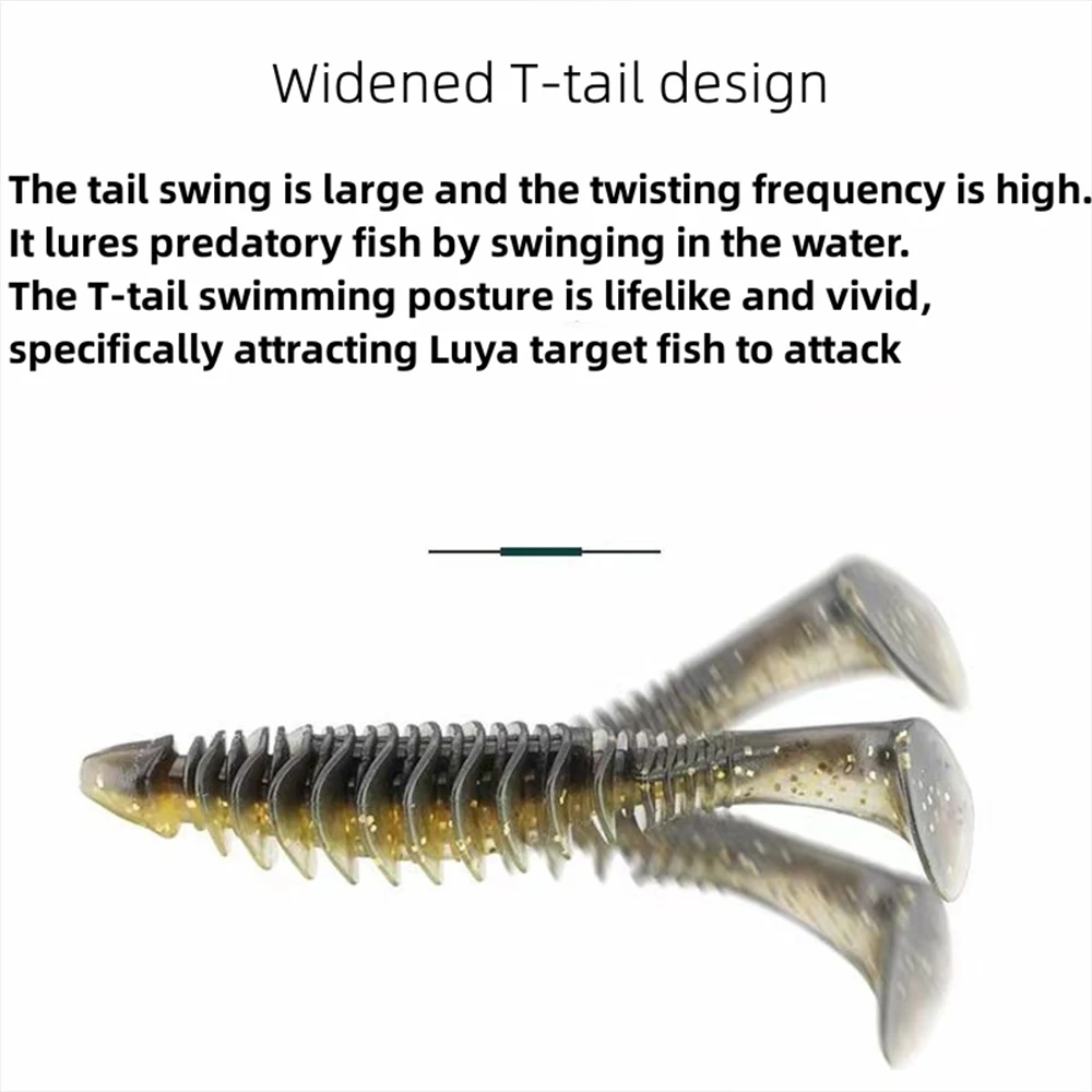 FISHKING-Cebo Artificial de silicona, 10 piezas, señuelos blandos de pesca, 45mm, 60mm, Jig, Swimbait minnow Articulación de la columna vertebral Cebo suave Cebo de silicona para pescar Columpios de pesca Cebo marino d - imagen 3